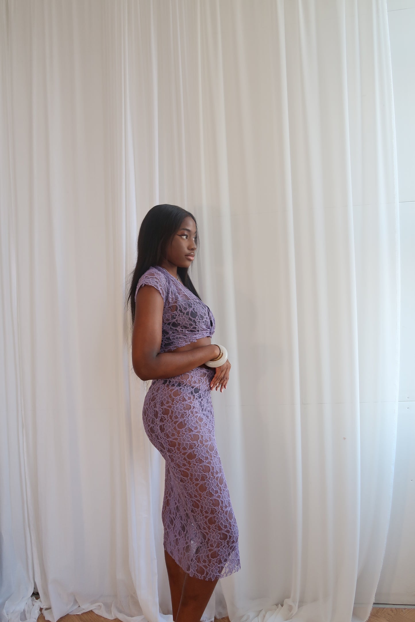 The Lilac Lace Maxi Skirt