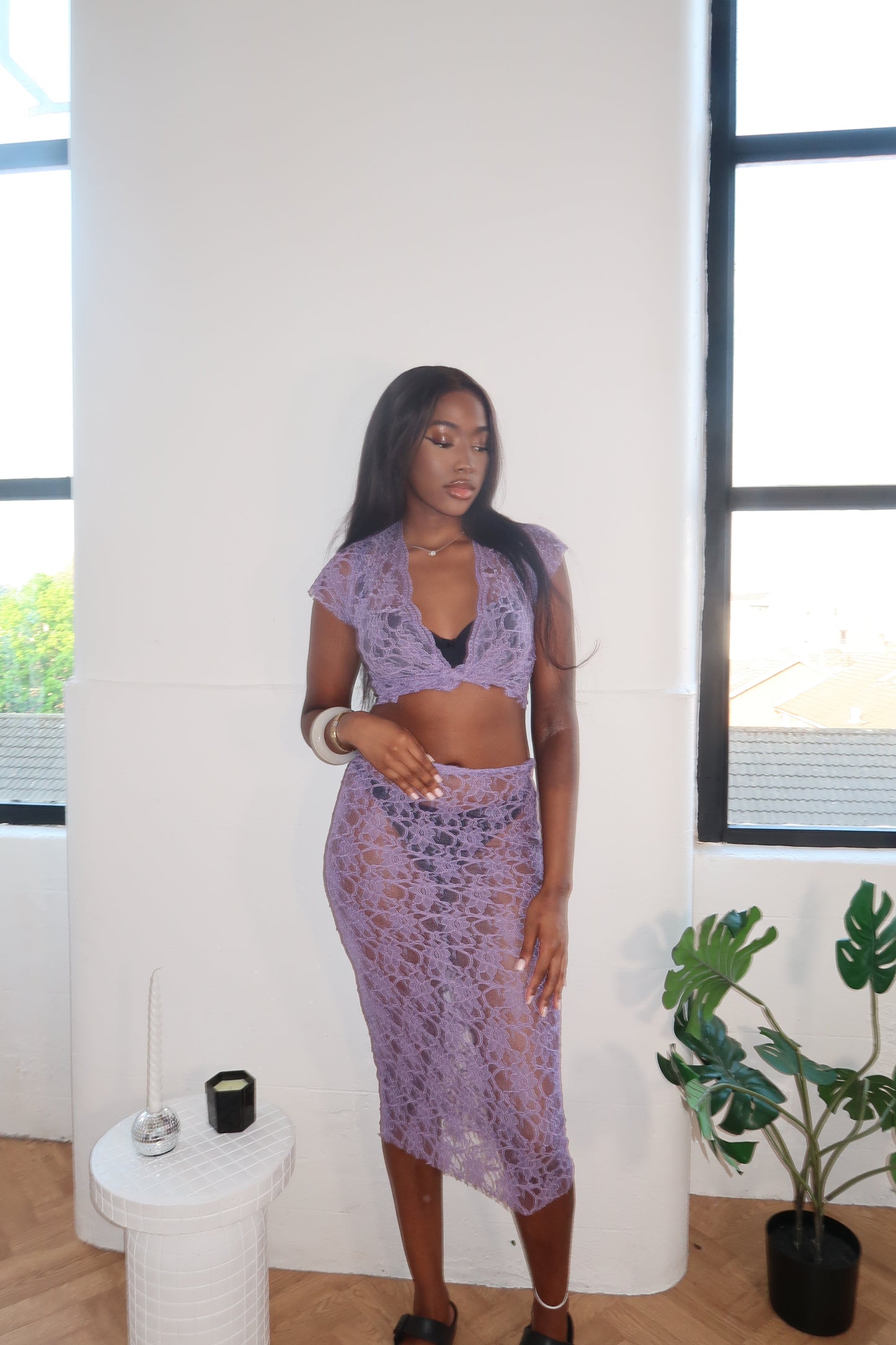 The Lilac Lace Maxi Skirt