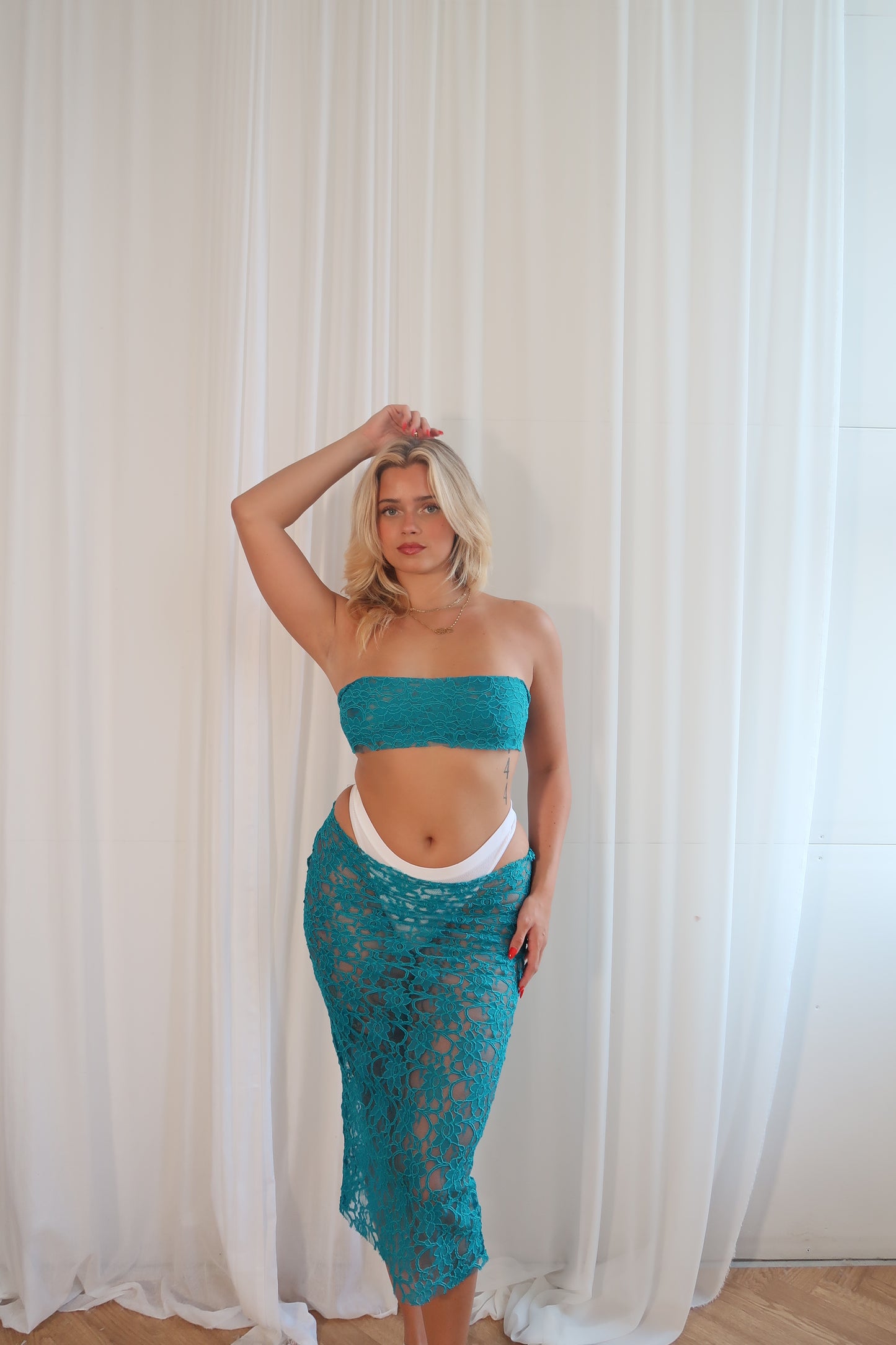 The Tropical Punch Bandeau Tie Top